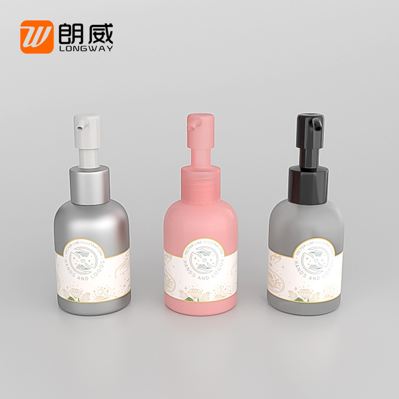 100ml botella de loción de hombro redonda botella de desinfectante de manos champú gel de ducha sub-botella de envases cosméticos al por mayor