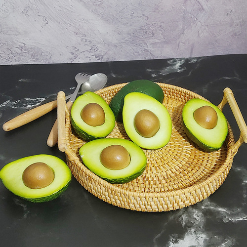 Simulated fruit model PU avocado crocodile cream fruit model room cabinet decoration furnishings toys photo props