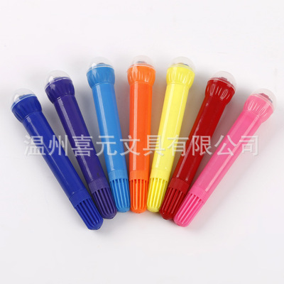 喜元廠家直銷7色滾輪印章可洗水彩筆可批發定制logo