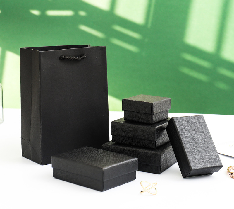 24g Weight Jewelry Boxes Classification 1 Piece Quantity Daily Occasion Fashion Plaid Solid Color Paper Jewelry Boxes 1 Piece