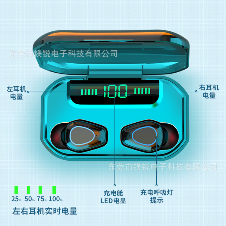 G20運(yùn)動無線藍(lán)牙耳機(jī)5.1雙耳入耳頭跨境外貿(mào)電商私模源頭工廠