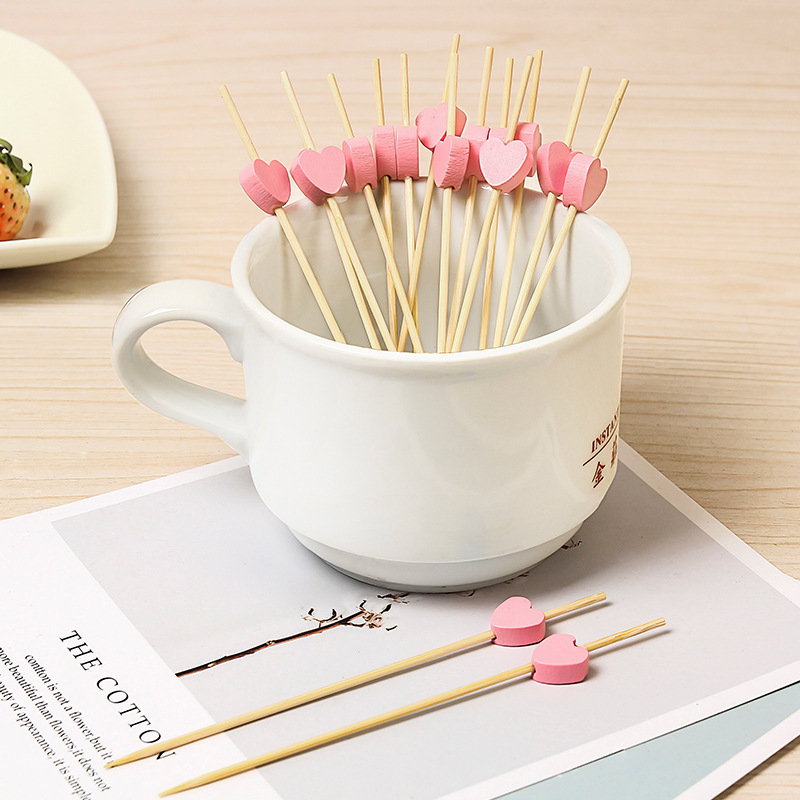 水果签 爱心水果签 一次性水果签