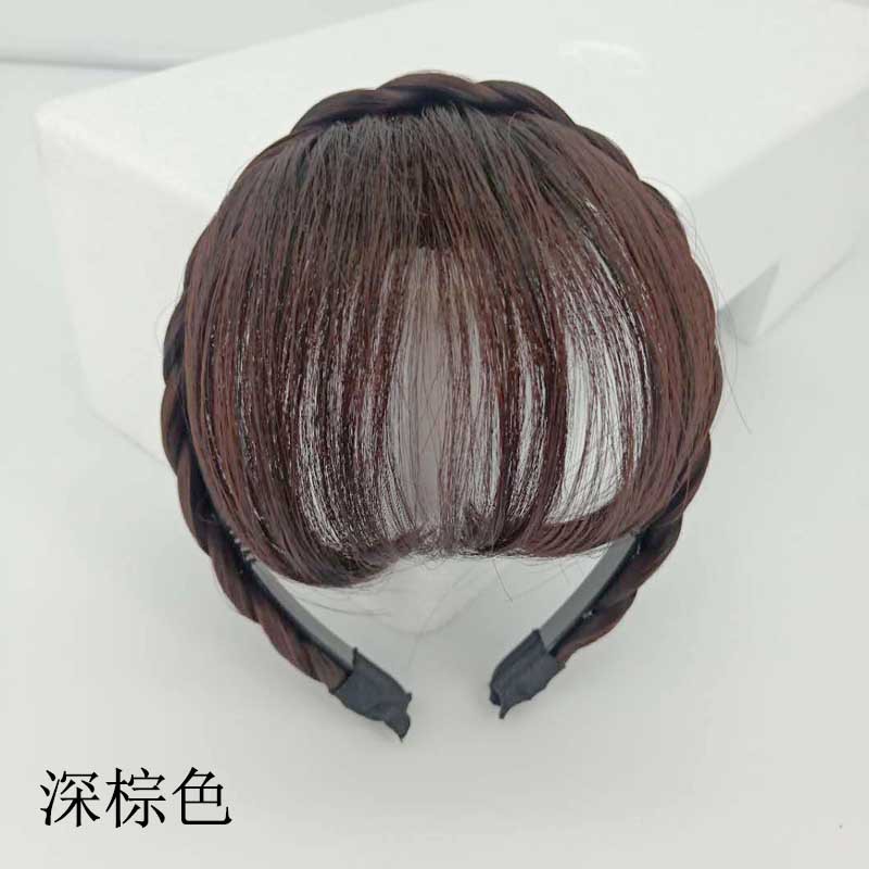 Braided hair hoops wig bangs piece one cut bangs diagonal bangs flat bangs hoops accessory