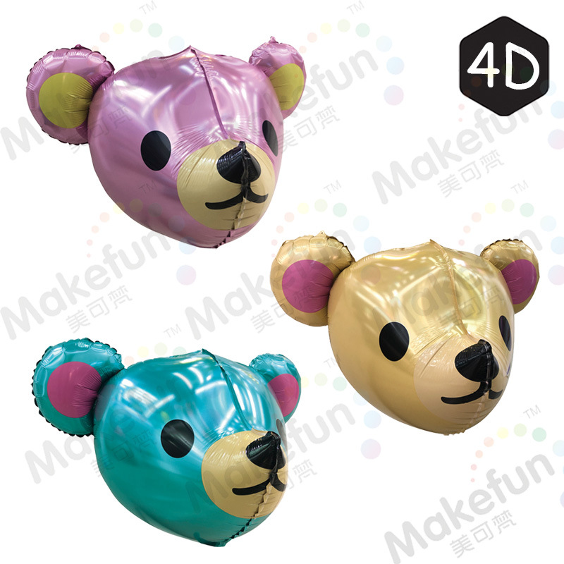 立体4D小熊头散装