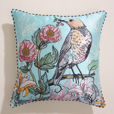 富安娜轻奢客厅沙发抱枕含芯办公室午休枕头汽车护腰靠垫正方形|ms