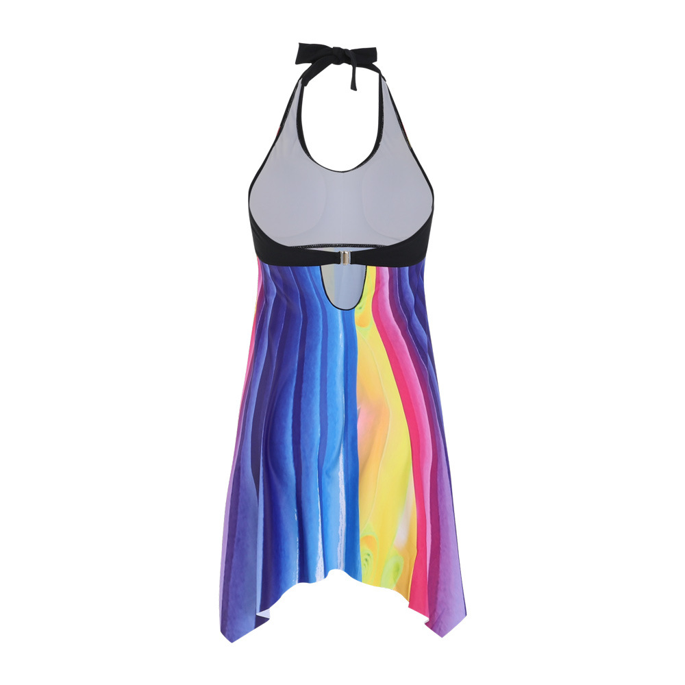 suspender colorful sexy skirt split swimsuit  NSHL23015