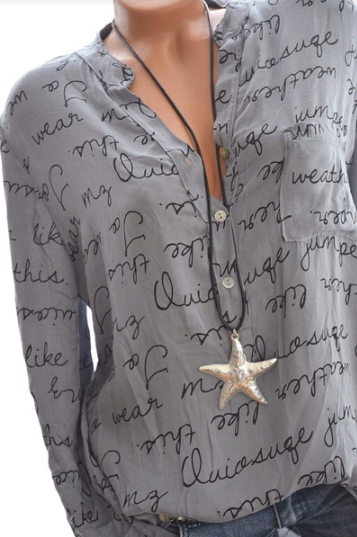 Лидер продаж, новый пуловер с v-образным вырезом и длинными рукавами с буквенным принтом, свободная рубашка большого размера для женщин