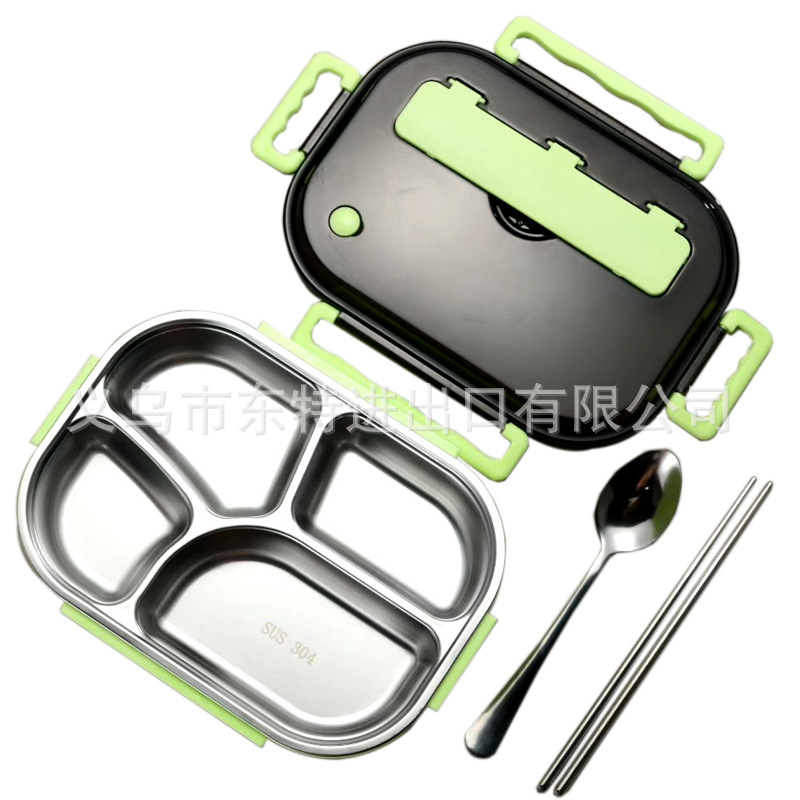 Stainless steel lunch box, bento box, insulated 304 stainless steel insulated sealed lunch box, compartments for individual bento boxes detail image 7