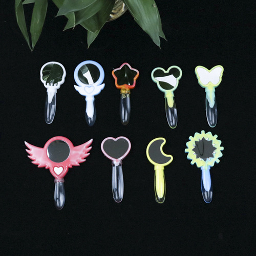 diy crystal glue different shapes little magic fairy mirror silicone mold making table toy magic wand