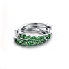 Ruby sapphire earrings, wish, simple and elegant design, diamond encrusted