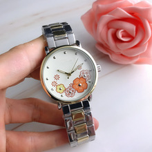 欧美风格时装石英女手表女士潮流时装手表个性梅花刻度表盘款手表