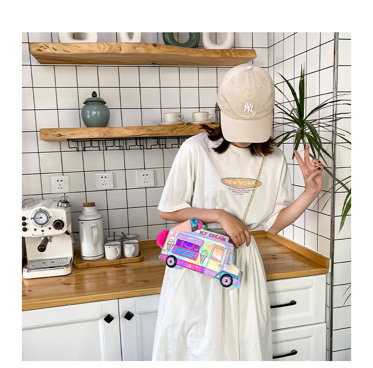 fashion colorful laser ice cream car messenger bagpicture19