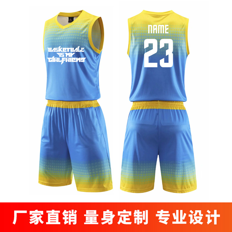 new pattern summer Basketball jersey suit man customized ventilation Quick drying Basketball clothes suit customized Manufactor Direct selling