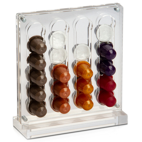 Cross-border acrylic Nescafe coffee capsule rack creative bamboo capsule coffee storage display rack cafe