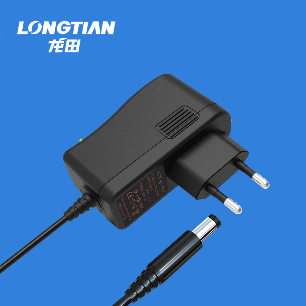 CE认证12V1A电源适配器欧规LED灯条荧光板电源12W路由器光猫电源