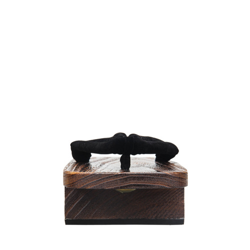 2020 New Japanese Two-toe Wooden Geta Men's Slippers with High Heel Pure Color Face Herringbone Sandals Summer Everyday Matchable