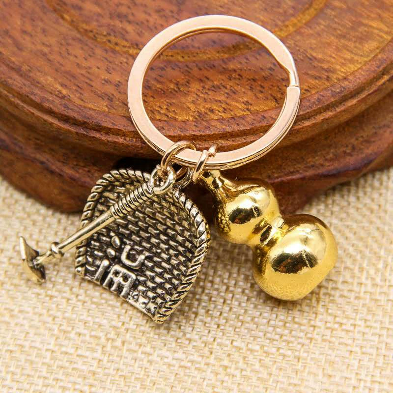 Copper keychain, one bead bracelet, protective amulet, wholesale