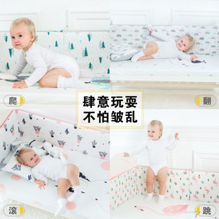 Детская кроватка для новорожденных, хлопковая простыня, детский матрас, постельные принадлежности