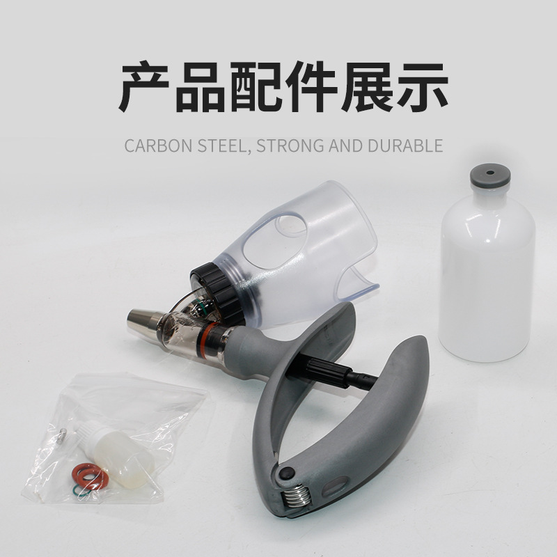 Cerdo, ganado vacuno y ovino con botella 2 5ML jeringa continua jeringa de inyección de vacuna veterinaria tubo de aguja de inyección continua