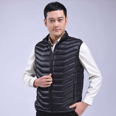中老年男款羽绒棉棉马甲秋冬新款休闲保暖加大|ms