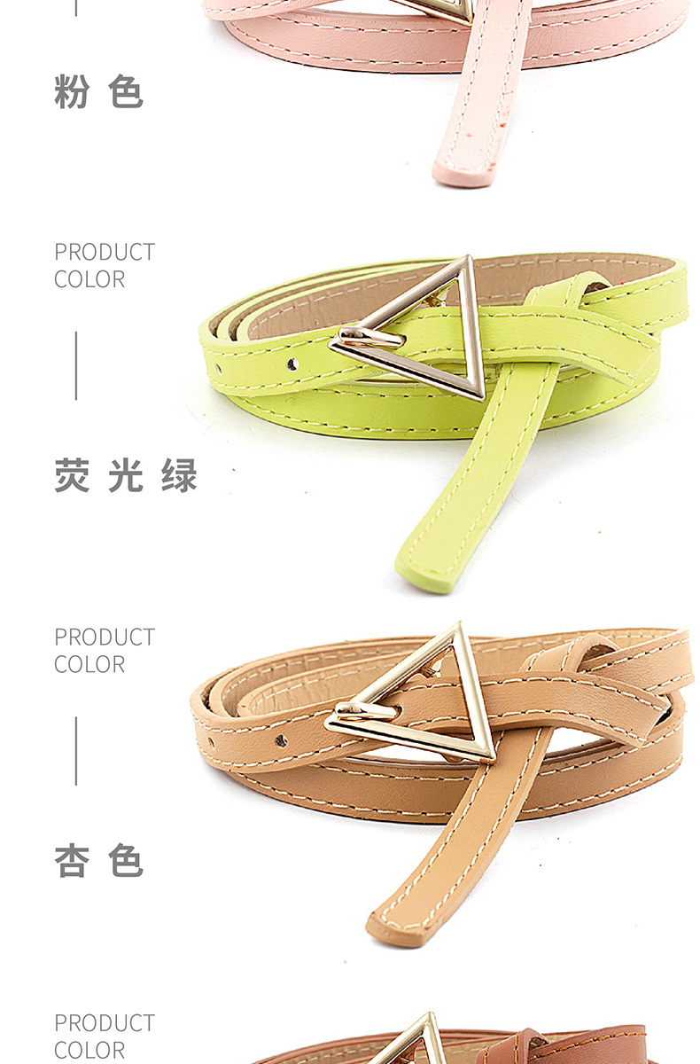 Korea New Simple New Triangle Buckle Belts  Fashion Hipsters  Wild Triangle Personalized Thin Belts Nihaojewelry Wholesale display picture 5