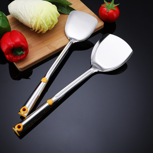 2020 New Kitchen Utensils Ladle and Slotted Spoon Set Stainless Steel Kitchen Cooking Spatula and Large Spoon Set