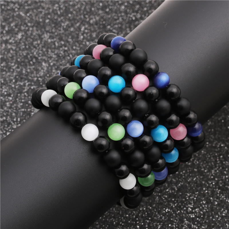 Hot Sale Tiger's Eye Black Gallstone Bracelet Beaded Diy Bracelet Beaded Wholesale Nihaojewelry display picture 10