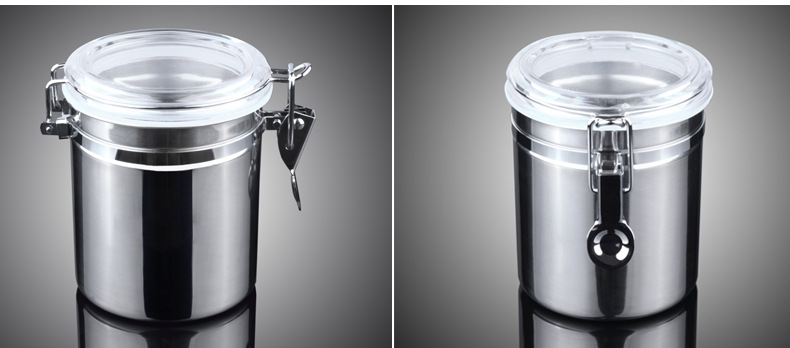 Airtight Storage Jar for Tea Coffee Powder and Dried Goods Korean Style Round Sealed Canister Small 10x7.5cm specifications