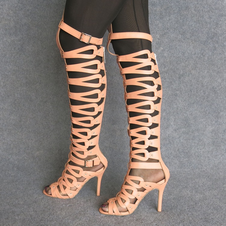 Title 38, Stivali punk con rivetti cavi, moda europea e a...