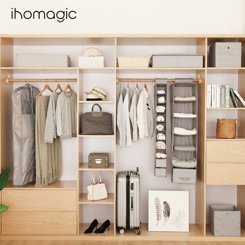 卧室日用西装收纳袋 日系简约加厚衣物罩 可折叠悬挂拉链闭合袋