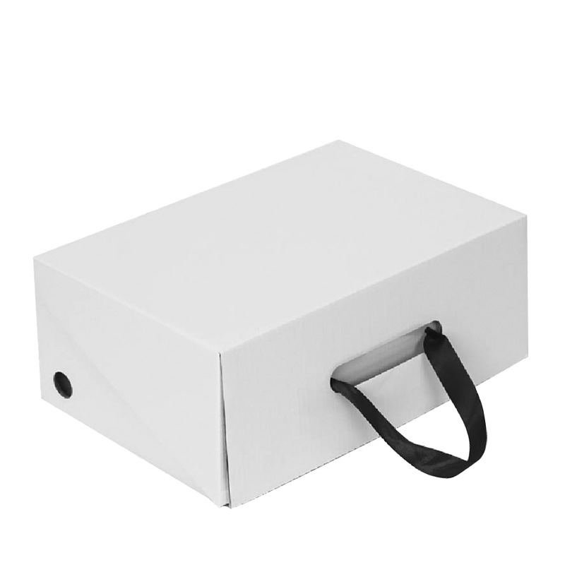 En stock bebé niños caja de zapatos portátil caja de almacenamiento de cartón plegable de papel Kraft caja dura al por mayor caja de color caja de embalaje