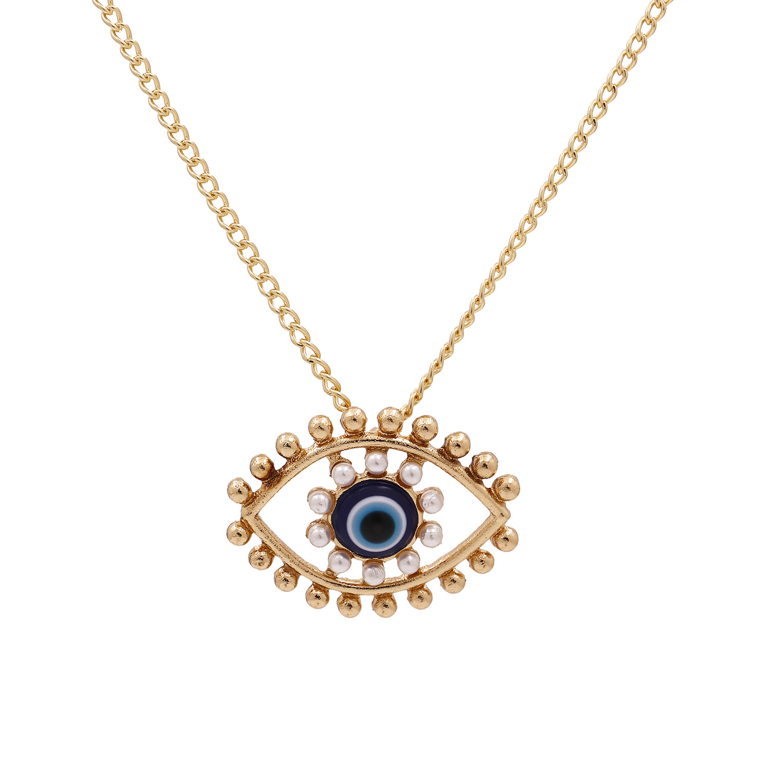 New Fashion Devil&#39;s Eye Necklace Earrings Wholesale Nihaojewelry display picture 9