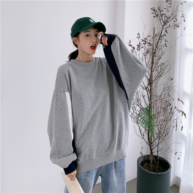 Sweat Women 2020 Autumn new pattern Korean Edition Easy Color matching jacket lady leisure time Socket Thin section Versatile