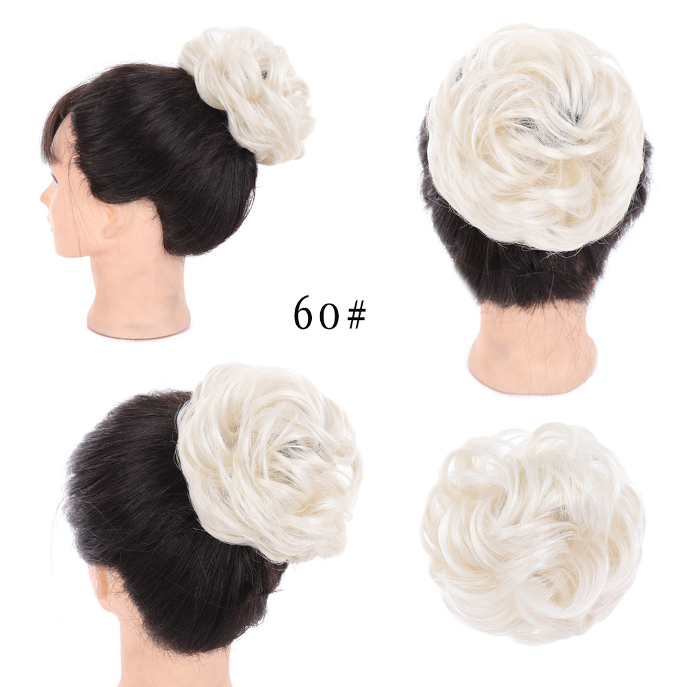 Parrucca per capelli sintetici Donna Anelli ricci in seta ad alta temperatura disordinati S Elastici Estensioni dei capelli in fibre sintetiche_voghion.com