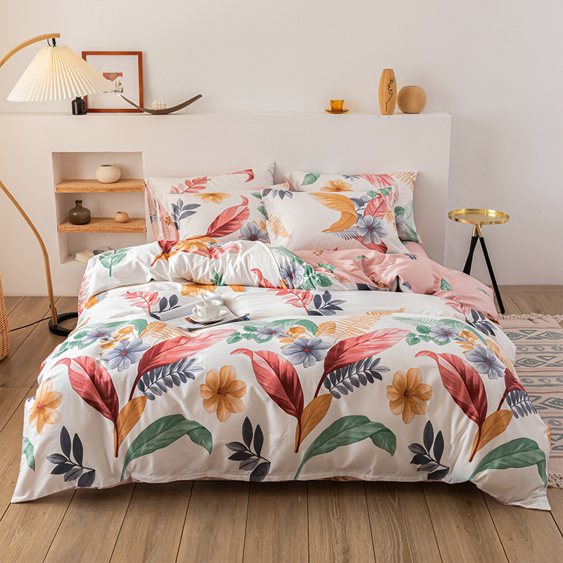 厂家代发 全棉四件套ins床上用品1.8床家用裸睡纯棉家纺套件 批发
