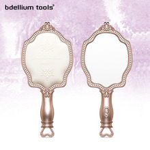 欧式复古风格宫庭化妆镜 创意造型盒装化妆用镜子手柄镜现货批发