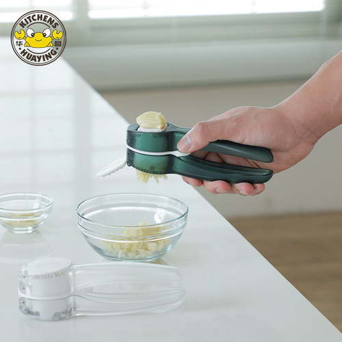 Huaying's new multi-functional two-in-one garlic press household garlic pounder creative garlic pressing and slicing gadget
