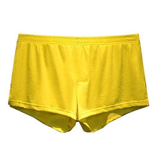 New men's loose underwear pure cotton trendy boxer briefs youth personality red shorts four-corner solid color shorts head