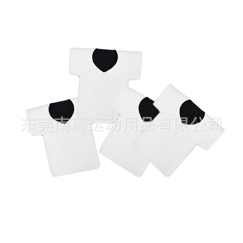 厂家跨境供应衣服啤酒瓶套SBR白色330ml衣领设计保温水瓶保护套