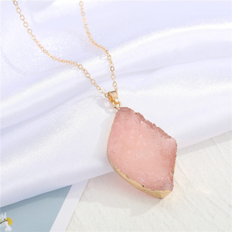 New Exaggerated  Irregular Pendant Imitation Natural Stone Resin Necklace display picture 4