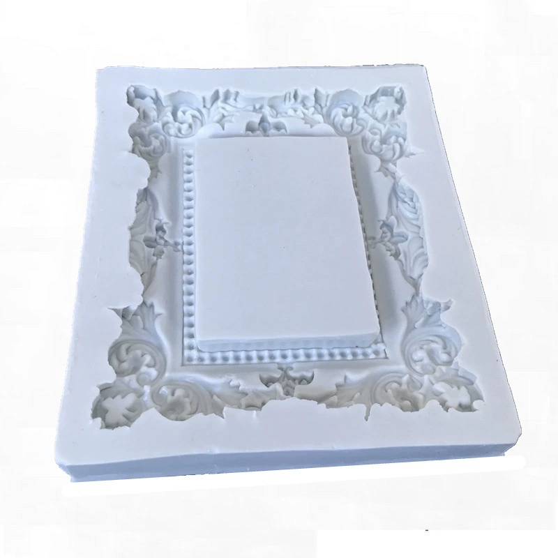 Ретро квадратный fondant, фоторамка, силиконовая форма, акриловая глина