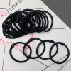 Base black elastic hair rope, hair accessory, Korean style, simple and elegant design