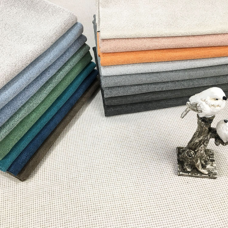 批发雪尼尔提花沙发布料加厚纯色面料条纹欧式素色沙发垫布料现货