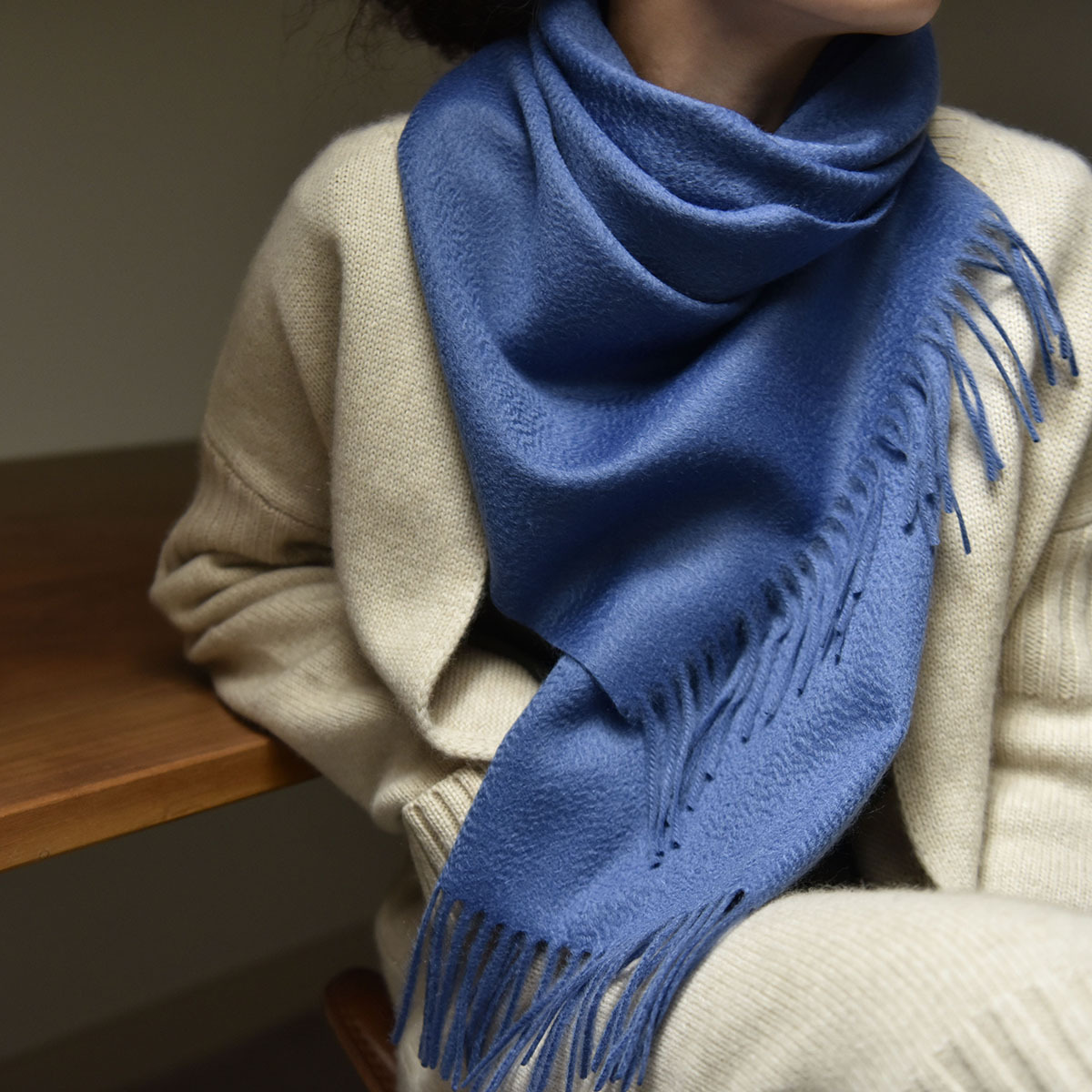 APCSHOP Solid Cashmere scarf Autumn and winter Versatile keep warm classic currency man Collar