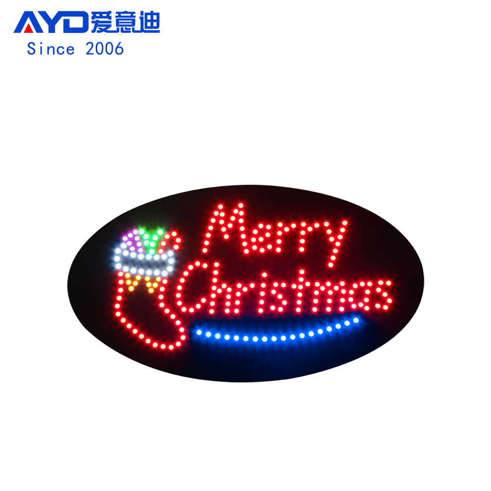 LED广告牌招牌标识出口认证圣诞款 LED Merry Christmas Sign