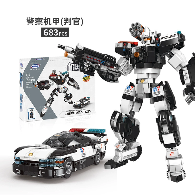 Constructor, transformer, robot, toy, DIY, 2 in 1, police