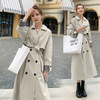 风衣女中长款小个子2020春秋新款韩版宽松气质英伦风流行大衣外套