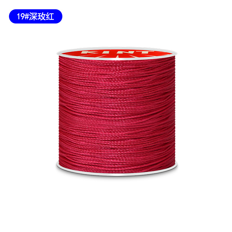 Cuerda de algodón KNT cuerda de poliéster cuerda trenzada de color hilo de cera de cuero DIY cuero hecho a mano redondo hilo de cera pulsera cuerda de cabeza