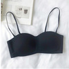 Wireless bra, underwear, glossy bra top, straps, push up bra, Japanese and Korean