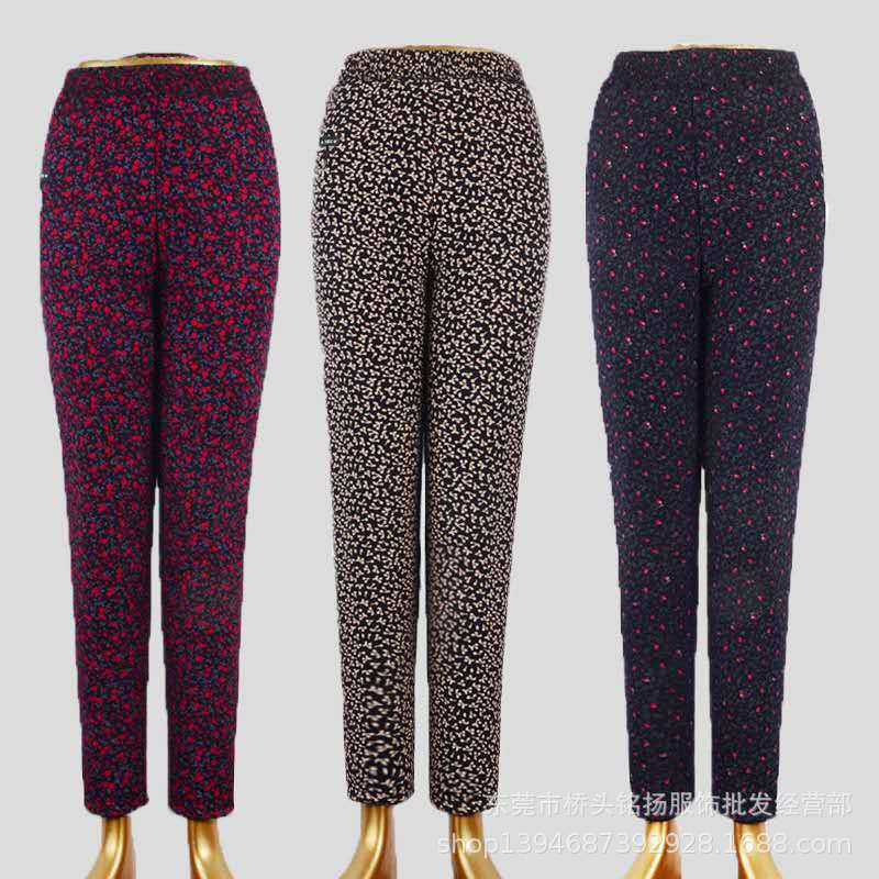 cotton-padded trousers thickening Plush Women's wear Large Grandma loaded keep warm Leggings 40-60 Countryside Go to the market Source of goods wholesale
